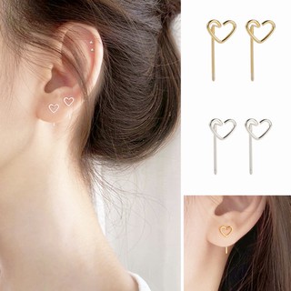 ต่างหูมินิมอล ต่างหูหัวใจ แบบสอด พร้อมส่ง! (#P1-71)