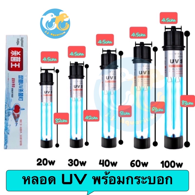UVหลอดยูวีพร้อมกระบอก ฆ่าตะไคร่ ฆ่าเชื้อโรค