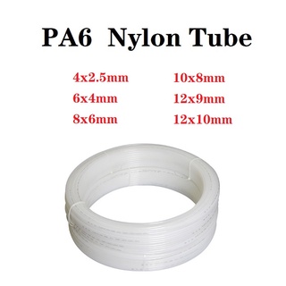 2/5 เมตร  PA Nylon Tube ท่อนิวเมติก ไนล่อน PA โปร่งแสง OD 4 6 8 10 12 มม. แรงดันสูง ทนความร้อนสูง