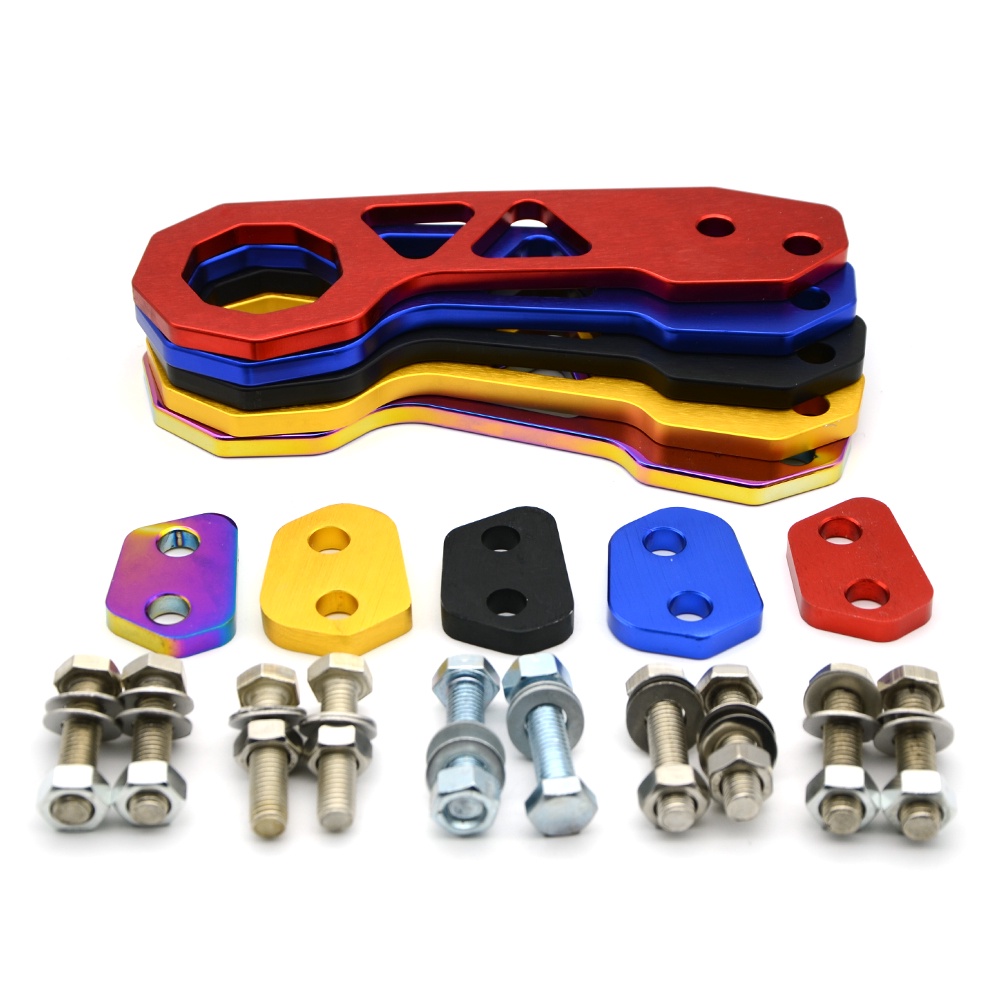 JDM สไตล์ Racing ด้านหลัง Tow Hook อลูมิเนียมด้านหลัง Tow Hook สําหรับ Honda Civic RS พร้อมโลโก้