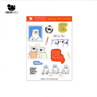 ABEARABLE - Safety First Sticker สติกเกอร์ไดคัท A6