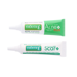 Smooth E Anti Acne Set คู่หูดูโอ้ จบทุกปัญหาสิว สำหรับสิวไม่มีหัว (Acne Scar Serum & Acne Hydrogel Plus)
