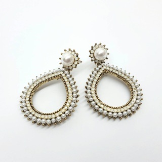 Pearly Rain Drop Earrings