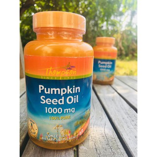 น้ำมันเมล็ดฟักทองสกัด Pumpkin Seed Oil 1000 mg 60 Softgels (Thompson) บรรเทาอาการวัยทอง