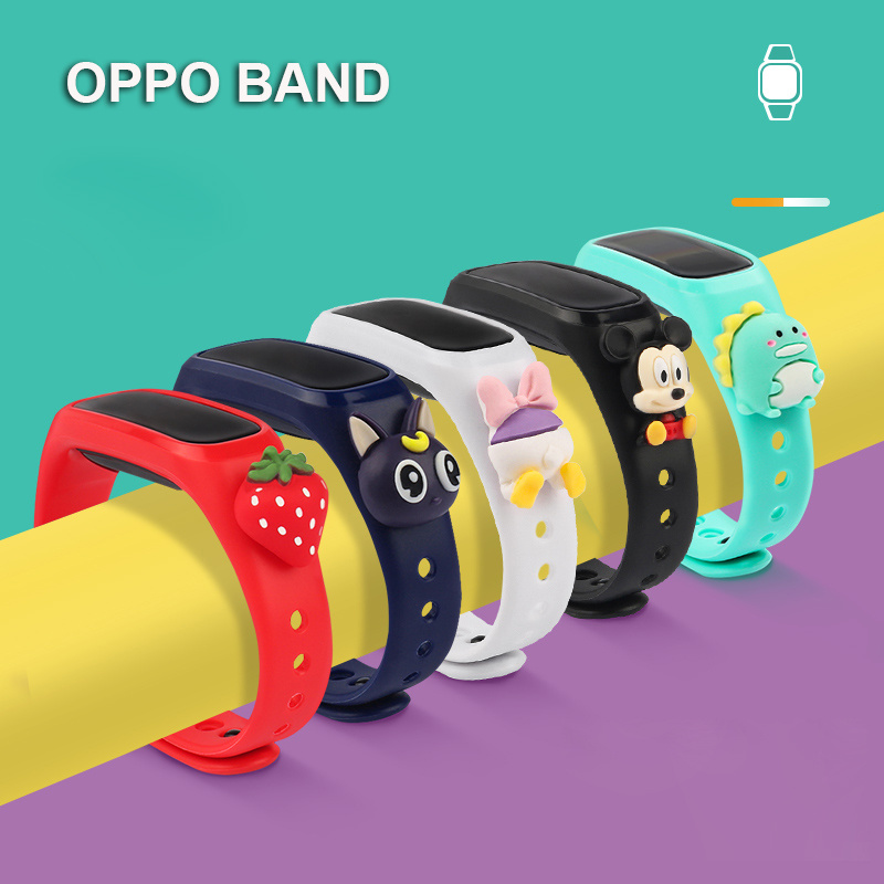 สายนาฬิกาข้อมือซิลิโคนลายการ์ตูนสําหรับ Oppo Band Smart