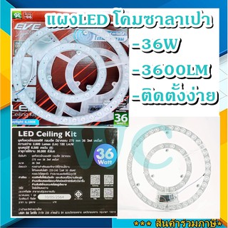 EVE หลอดกลม นีออนLED 36W LEDโคมซาลาเปา Ceiling Kit 3600ลุเมน แทนนีออนกลม สว่างพิเศษ รุ่น  EVE