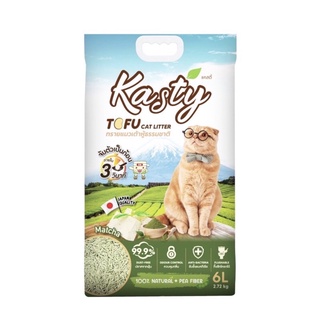 Kasty Matcha Tofu 6L ทรายเต้าหู้กลิ่นชาเขียว 6ลิตร