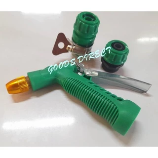 หัวฉีดน้ำแรงดันสูง ปืนฉีดน้ำ หัวทองเหลือง ขนาด1/2"(4หุน) หัวฉีดน้ำ หัวปรับได้ ปืนฉีดน้ำล้างรถ รดน้ำต้นไม้ Clearance