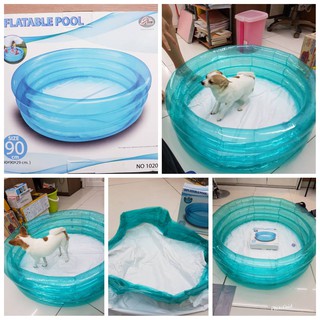 INFLATABLE POOL สระว่ายน้ำเด็ก 3ชั้น ขนาด 90 ซม. ขนาด 90*90*29 ซม