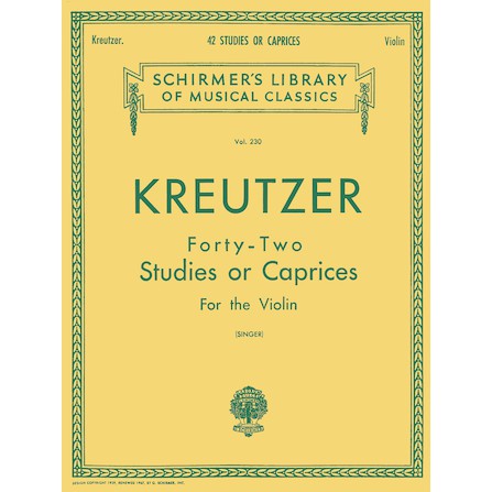 (Violin) Kreutzer, 42 Studies or Caprices Schirmer Library of Classics Volume 230 (HL50253620)