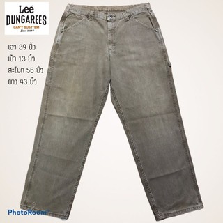 [Size​39]กางเกง​ยีนส์​ทรงช่างLee สีน้ำตาล made in​ Mexico.
