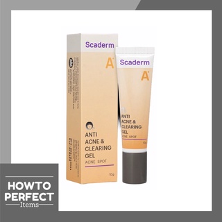 (EXP01/24) Scaderm ทาสิว Anti Acne &amp; Clearing Gel ( Acne Spot ) กล่องส้ม