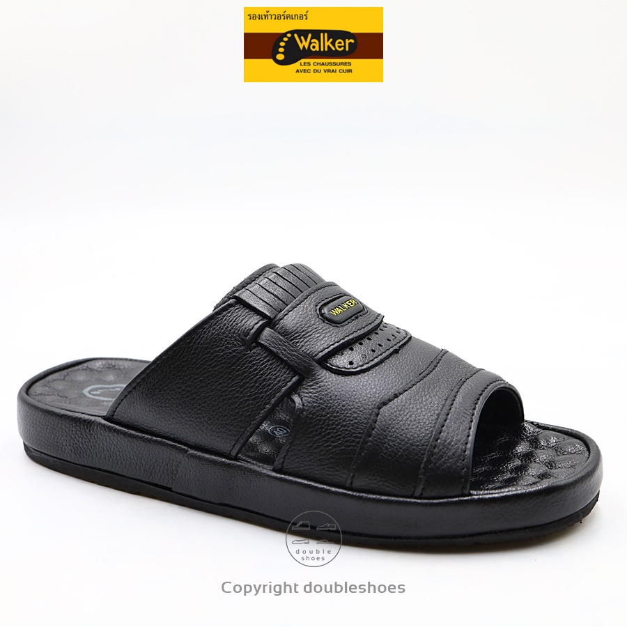 Walker รองเท้าแตะหนังแท้ รองเท้าสุขภาพ รุ่น M1320 (สีดำ) ไซส์ 40-46 - รูปที่ 4