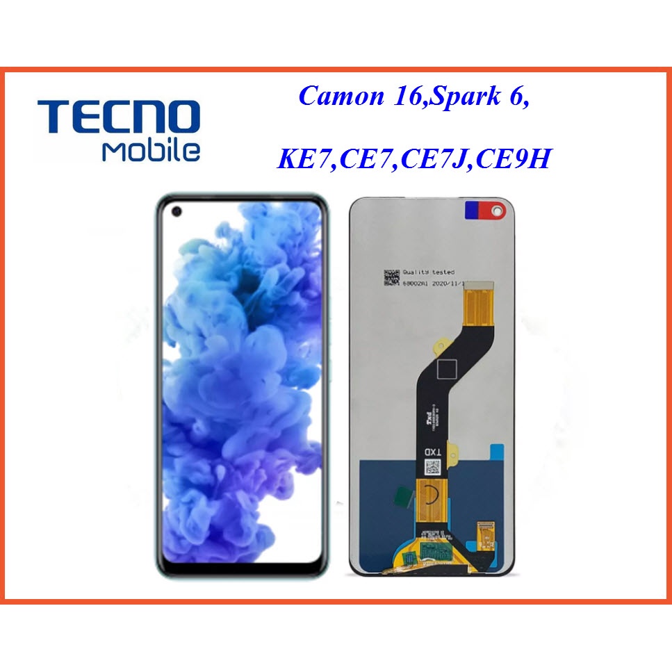 จอ LCD.Tecno Camon 16,SPark 6,KE7,CE7,CE7J,CE9H+ทัชสกรีน(Or)