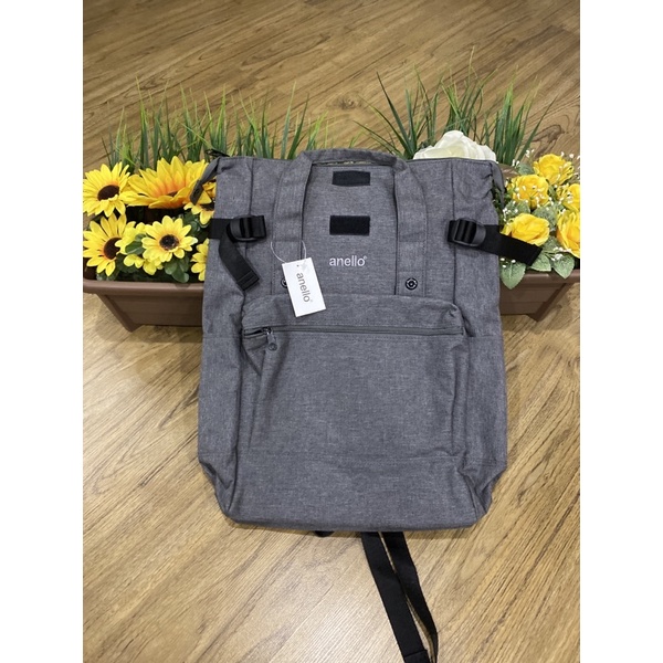 Anello กระเป๋าเป้สะพายหลัง สีเทาอ่อน (ของแท้) ​รุ่น​ Foldable Backpack