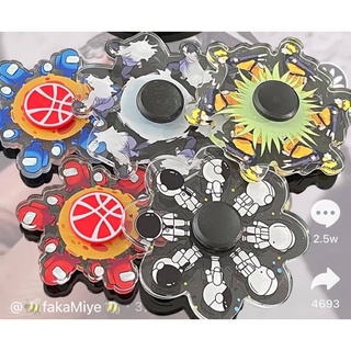 fidgetSpinner🟢พร้อมส่งในไทยฟิตเจทสปินเนอร์หมุนนานคุณภาพดีน้ำหนักเบาของเล่นคลายเครียดฝึกสมาธิสุ่มแบบ