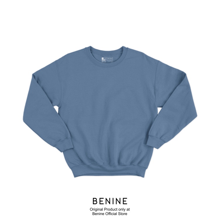 Benine Crewneck - coral Blue (Blue Reef) / Crewneck / เสื้อกันหนาวผู้ชายและผู้หญิง / เสื้อสเวตเตอร์ค