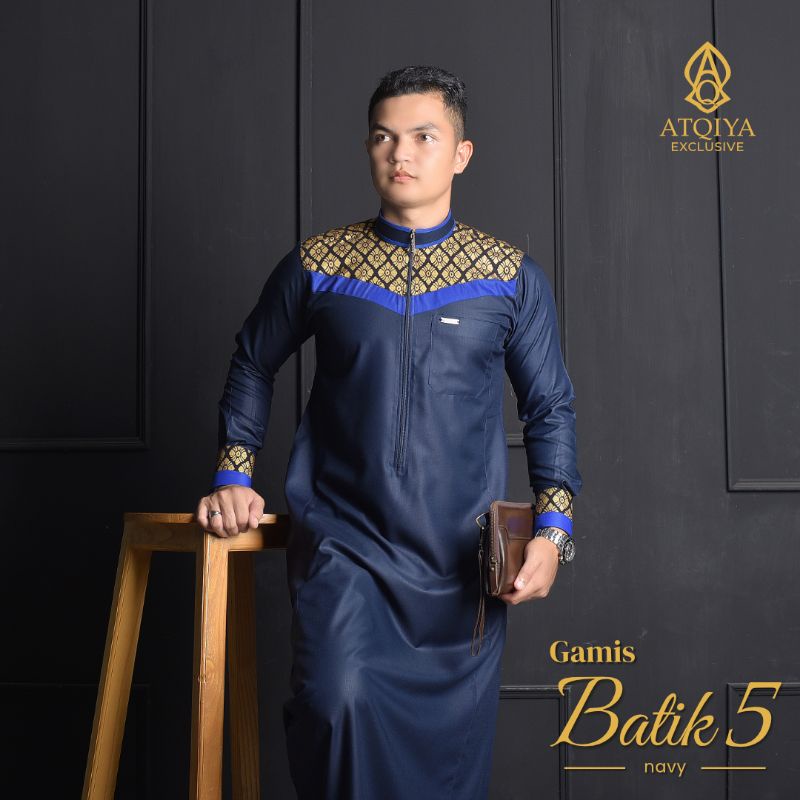 PREMIUM MATERIAL / ATQIYA BATIK 5 Gamis / Gamis ผู้ชาย / เสื้อคลุมผู้ชาย / หรูหรา อินเทรนด์ และ Gami