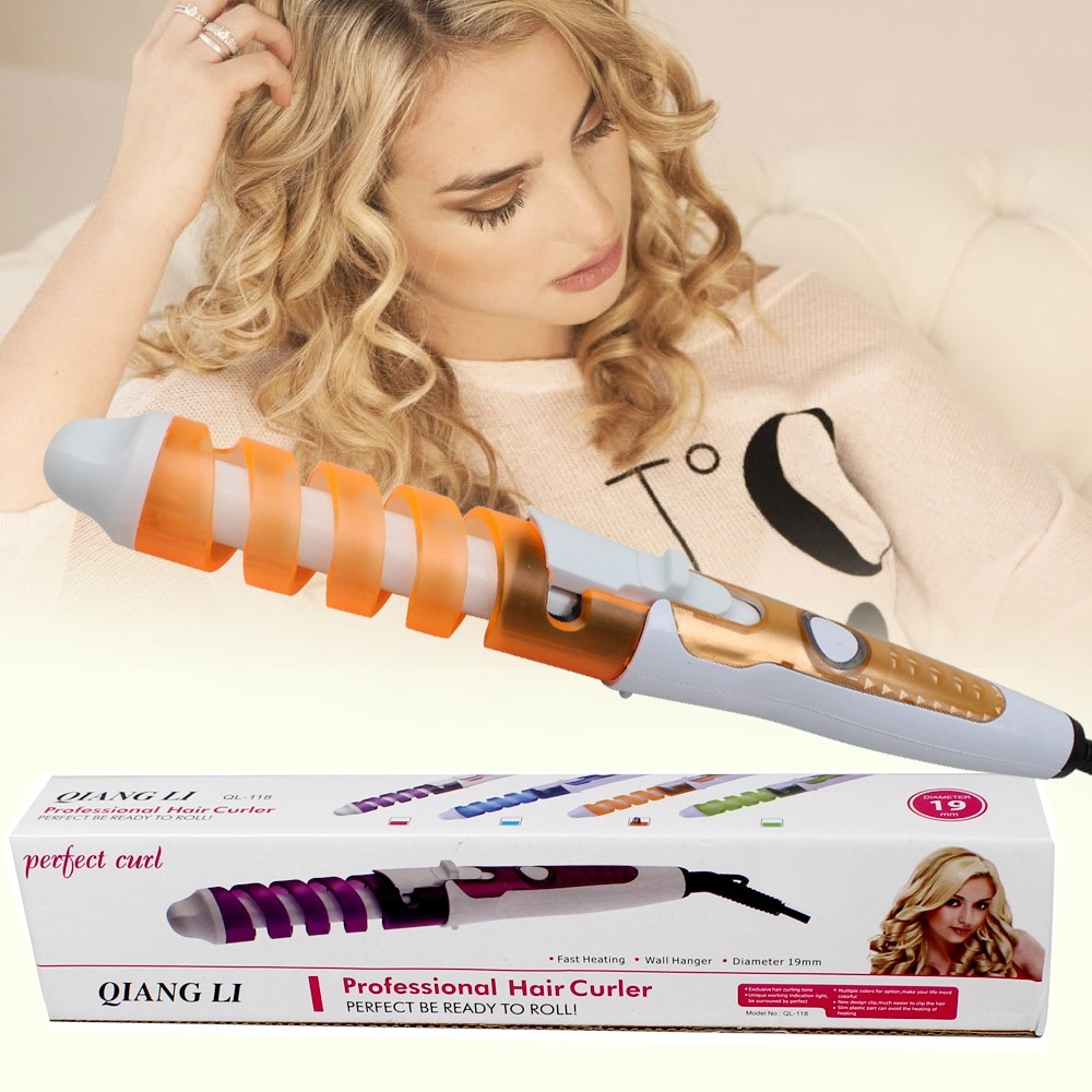 Telecorsa เครื่องม้วนผม Qiangli Professional Hair Curler QL-118 รุ่น hair-culer-portable-Diameter-19-mm-QL-118-04a-J1