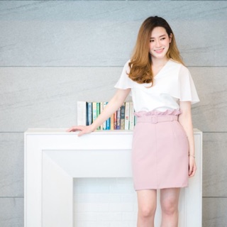 Unnie skirt with belt from Crayonbrand ของใหม่ 100%