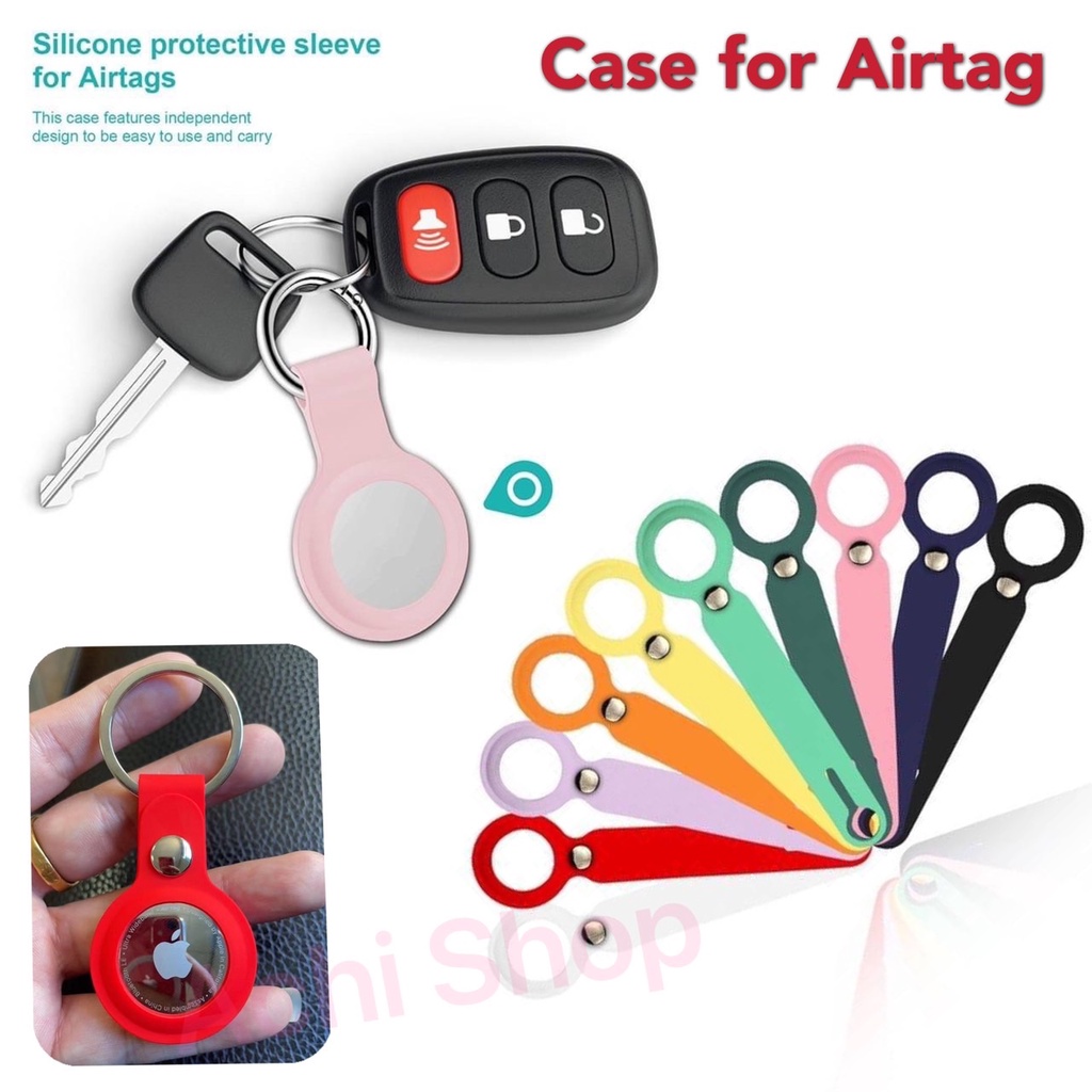 พร้อมส่งจากไทย] iStore AirTag Silicone Sleeve CS10 เคสซิลิโคนมีห่วงเหล็ก สำหรับหุ้มอุปกรณ์ระบุตำแหน่