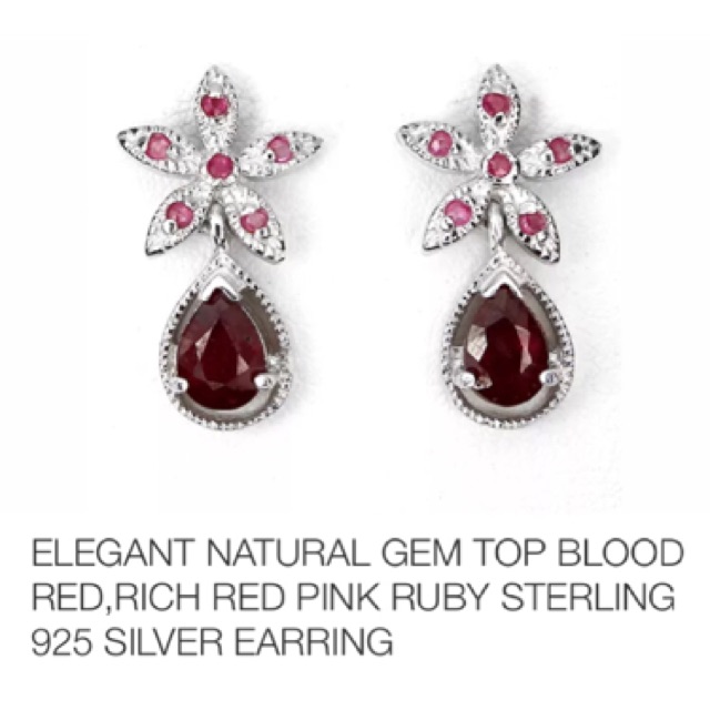 Pink Ruby Earrings