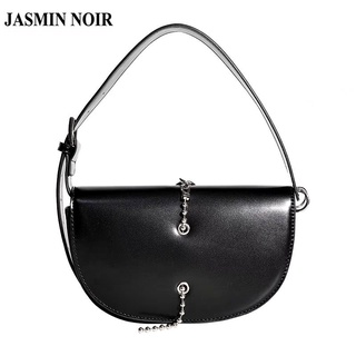 Jasmin NOIR กระเป๋าสะพายไหล่ กระเป๋าถือ หนัง PU ประดับพู่ สําหรับสตรี