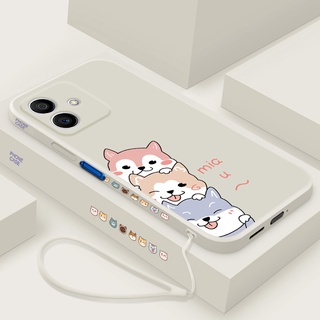 เคสมือถือ tpu แบบนิ่ม ลายสุนัขคอร์กี้ กันลื่น พร้อมสายคล้อง สําหรับ huawei y6 pro 2019 y9 2019 y9 prime 2019 y9s