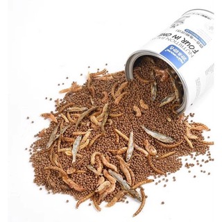 อาหารเต่า สารอาหารครบถ้วน ผสมอาหารเม็ด กุ้งแห้ง ปลาแห้ง หนอน…