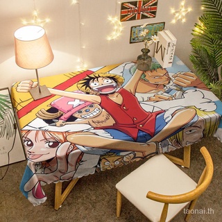 ผ้าปูโต๊ะ ลายการ์ตูน One Piece Lufei สําหรับหอพักนักเรียน คอมพิวเตอร์