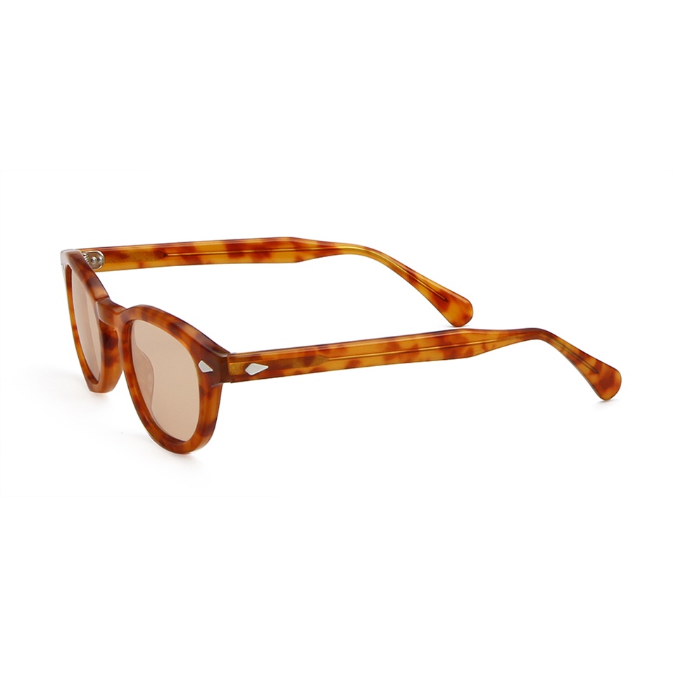 Gafas De Sol Retro Vintage Estilo Johnny Depp - Montura Negra De Acetato, Lentes Rojas, Unisex (UV400)