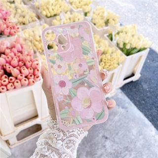 เคสโทรศัพท์มือถือแบบนิ่ม TPU ใส ลายดอกไม้ สําหรับ V21 V20 Pro V15 V5s V5+ Y76 X50 X60 X70 Pro