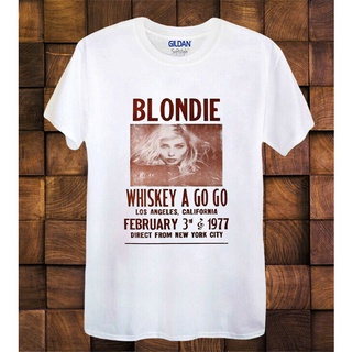 คอลูกเรือเสื้อยืดคอกลมเสื้อยืดลําลอง ผ้าฝ้าย 100% แขนสั้น พิมพ์ลาย Blondie Whiskey Go สไตล์วินเทจผ้าฝ้ายแท้