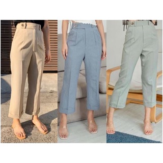 Osaka Pants กางเกงเอวสูง กระดุมข้าง