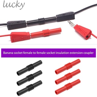 LUCKY~10x Insulated 4mm Banana Female to Female Jack Socket Connector Adapter Coupler Brand New#Ready Stock