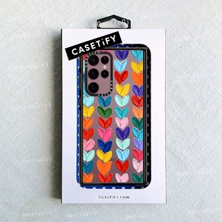 Casetify เคสซิลิโคนนิ่ม แบบใส ลายหัวใจ สําหรับ Samsung Galaxy S23 S21 S22 Plus Ultra