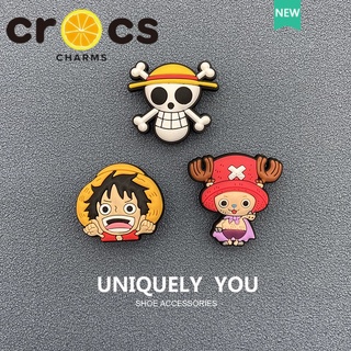 Crocs jibbitz จี้กระดุม ลายการ์ตูนวันพีช DIY อุปกรณ์เสริม สําหรับรองเท้า crocs