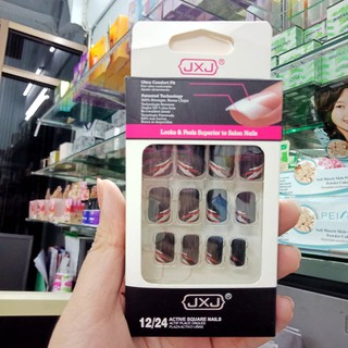 jxj-122093 LOOKS &amp; FEELS SUPERIOR TO SALON NAILS แปะปุ๊บ สวยปั๊บ ด้วยเล็บปลอมสีเจลสุดน่ารัก ไม่ต้องใช้กาว ใช้งานง่าย