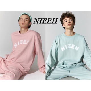 [PREORDER] NIEEH - SWEATSUIT SET (PINK/MINT) setเสื้อสเวตเตอร์+กางเกงแบรนด์ nieeh ของแท้ 100%