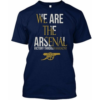 ROUND คอลูกเรือเสื้อยืด พิมพ์ลาย Arsenal Fc We Are The Victory Through Harmony Gildan สไตล์คลาสสิก สําหรับผู้ชาย-4XL