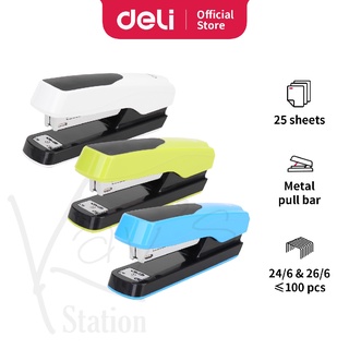 Deli 0427 Stapler เครื่องเย็บกระดาษ 25 หน้า ที่เย็บกระดาษ แม็กซ์ แม็ค แม็ก ที่เย็บเอกสาร