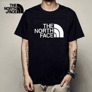 The North Face เสื้อยืดแขนสั้นสีขาวแฟชั่นฤดูร้อนสําหรับผู้ชายผู้หญิง 4Nc7 ใหม่