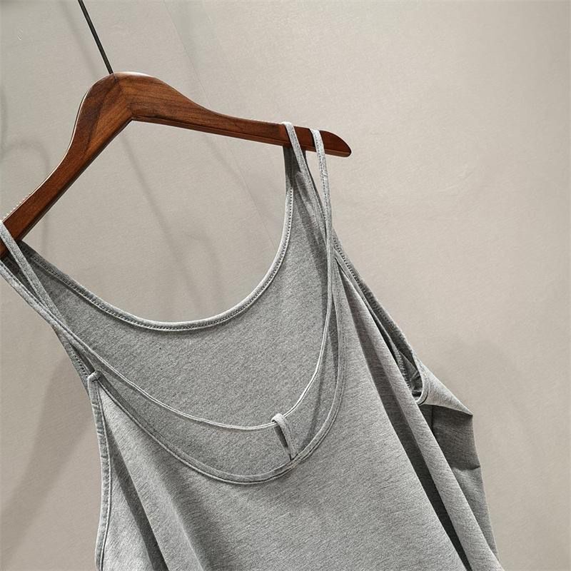 เสื้อสายเดี่ยว แขนกุด ทรงหลวม ขนาดใหญ่ สไตล์เกาหลี สุดเซ็กซี่ สําหรับผู้หญิง