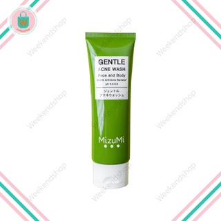 เจลล้างหน้าและอาบน้ำ ฆ่าเชื้อ แบคทีเรียสิว MizuMi Gentle Acne Wash 45ml. (Face and Body)