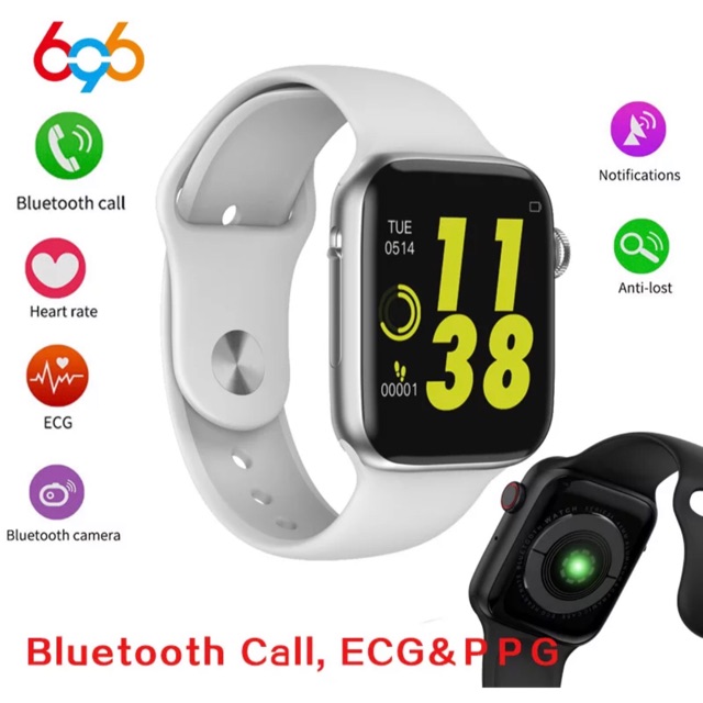 TGmall smart watch W34 บลูทูธสมาร์ทนาฬิกา ECG Heart Rate Monitor iwo 8 Lite Smartwatch สำหรับ Android iPhone Xiaomi