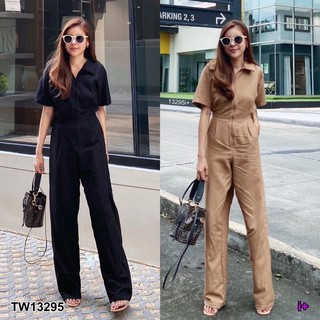 🧸ส่งฟรี : Jumpsuit จั๊มสูทขายาวคอปก ทรงสวยมากก (ถามสต๊อกก่อนสั่ง)