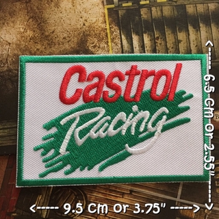 Castrol Racing ตัวรีดติดเสื้อ อาร์มรีด อาร์มปัก ตกแต่งเสื้อผ้า หมวก กระเป๋า แจ๊คเก็ตยีนส์ Racing Embroidered Iron on ...