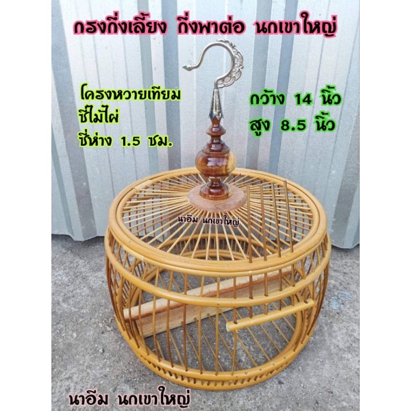 กรงกึ่งเลี้ยง กึ่งพาต่อ ( ประตูข้าง ) นกเขาใหญ่ ขนาด 14*8.5 นิ้ว ( เฉพาะกรงกดสั่งที่ละ1ออเดอร์ กัน หัก แตก คะ )