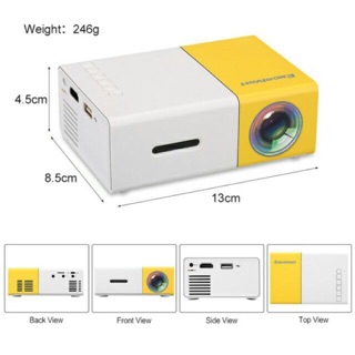 YG300 เครื่องฉาย มินิโปรเจ็กเตอร์ มินิโปรเจคเตอร์ Mini Projector HD เชื่อมต่อโทรศัพท์ได้ พกพาสะดวก แบบพกพา 1080P