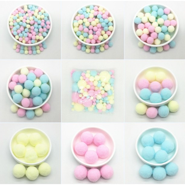 ลูกบอลปอมปอมน่ารัก 20 กรัม 8/10/15/20/25/30 มม. DIY สําหรับตกแต่งงานฝีมือ